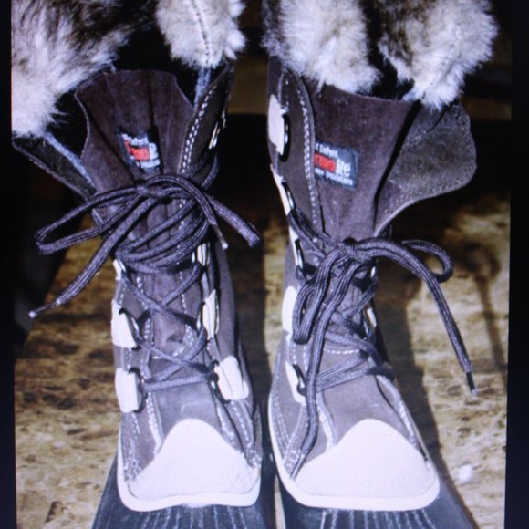 Women's Dupont Winter Boots Sz 11 Brown & Tan Leather Inner Thermo Lite NWOT - Picture 2 of 10
